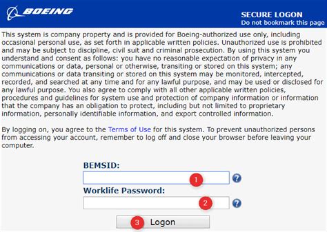 boeing worklife secure login